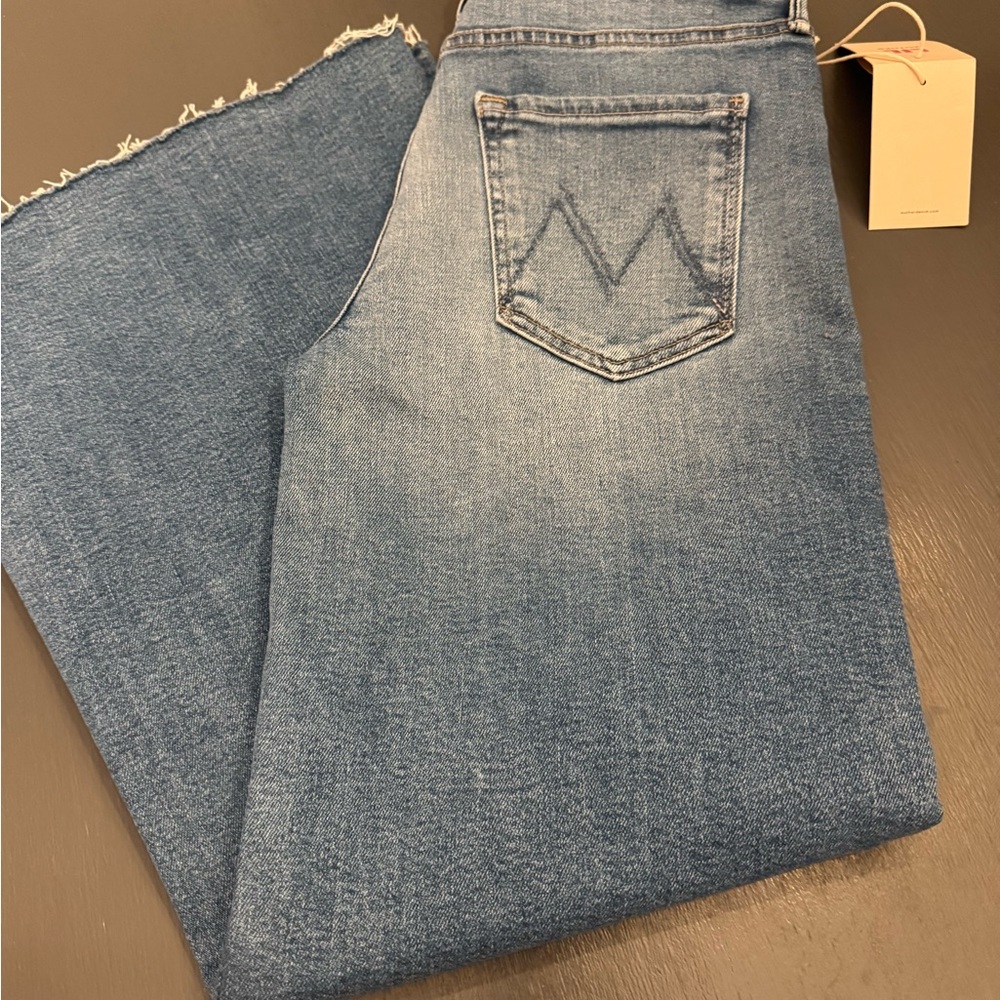 MOTHER Ankle Cropped Jeans in Classic Blue